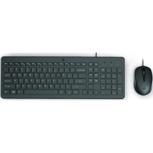 Комплект клавіатура та миша НР 150, USB-A, EN/UK, чорний