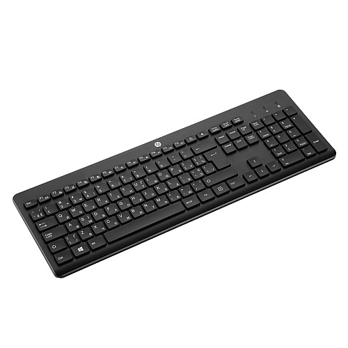 Клавиатура мембранная HP 230, 106key, WL, EN/UK, черный