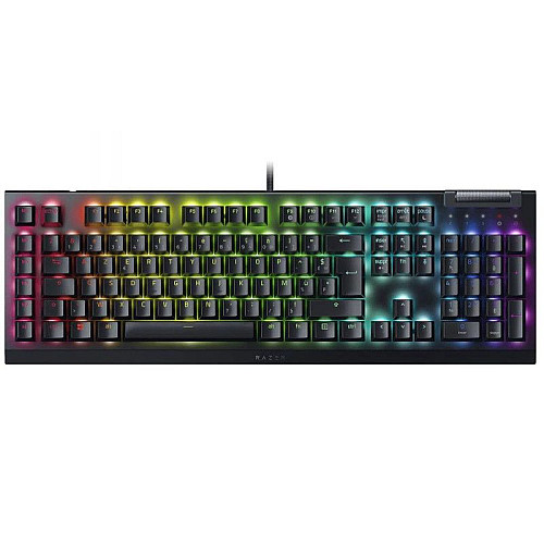 Клавіатура механічна Razer BlackWidow V4 X 110key, Green Switch, USB-A, EN/RU, RGB, чорний