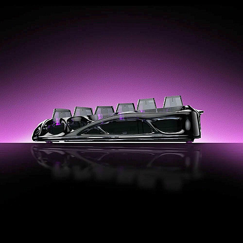 Клавиатура механическая GravaStar Mercury V75 Lite 80keys, Magnetic Blackcore, USB-A, RGB, Transparent Black