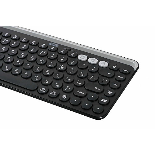 Клавиатура мембранная 2E KS250 84key, WL/BT, EN/UK, черно-серый