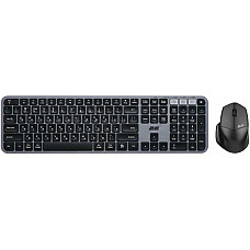 Комплект клавіатура та миша 2E MK440 WL/BT, EN/UK, сіро-чорний