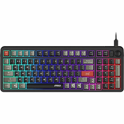Клавиатура мембранная MSI FORGE GK110 UA 98key, USB-A, EN/UKR/RU, LED, черный