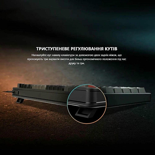 Клавиатура мембранная MSI FORGE GK110 UA 98key, USB-A, EN/UKR/RU, LED, черный