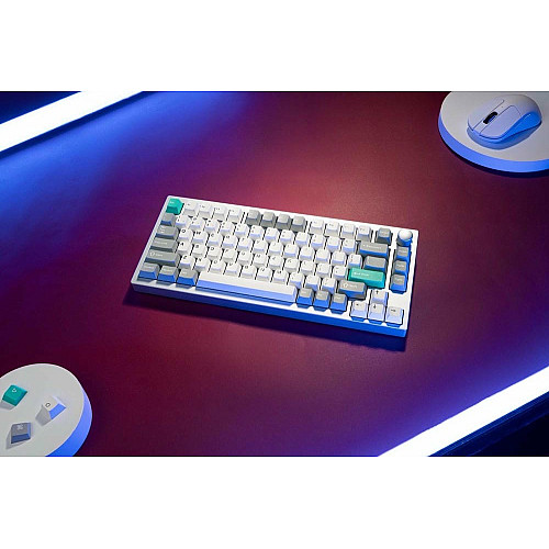 Клавиатура механическая Lemokey P1 Pro 84Key, Keychron Super Brown, WL/BT/USB-A, QMK/VIA, Hot-Swap, EN/UKR, RGB, Knob, Space Silver
