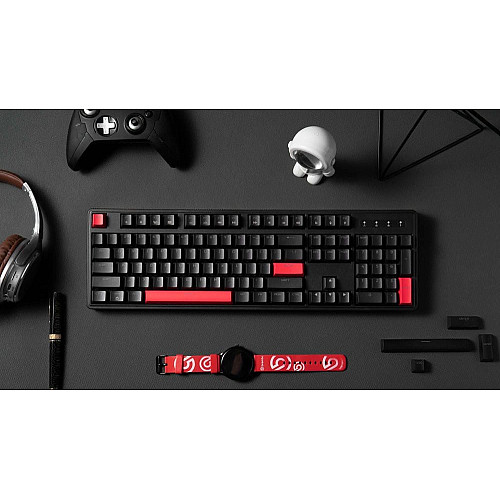 Клавиатура механическая Lemokey X3 104Key, Keychron Red, USB-A, QMK/VIA, Hot-Swap, EN/UKR, RGB, черный