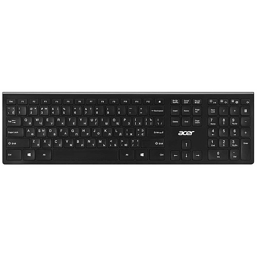 Клавиатура мембранная Acer OKR020, 109key, WL, EN/UKR/RU, черный