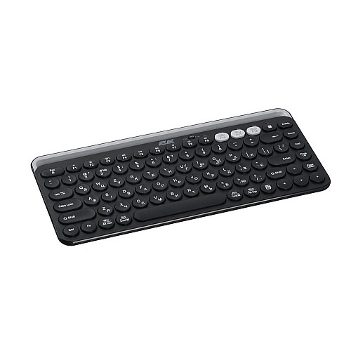 Клавиатура мембранная 2E KS250 84key, WL/BT, EN/UK, черно-серый
