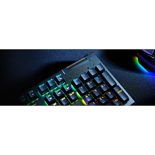Клавіатура механічна Razer BlackWidow V4 X 110key, Green Switch, USB-A, EN/RU, RGB, чорний