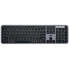 Клавіатура мембранна 2E KS240 110key, WL/BT, EN/UK, сіро-чорний