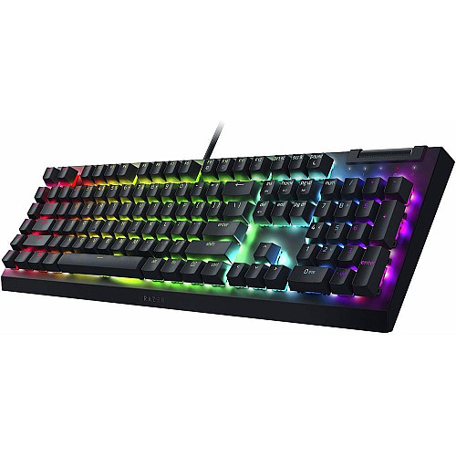 Клавиатура механическая Razer BlackWidow V4 X, 110key, Yellow Switch, USB-A, EN/RU, RGB, черный
