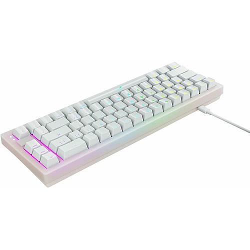 Клавиатура механическая Xtrfy K5 68Key, Kailh Red, USB-A, EN/RU, Hot-swap, RGB, белая