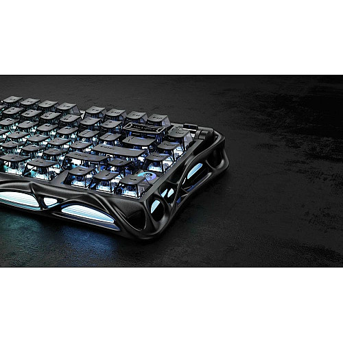 Клавиатура механическая GravaStar Mercury V75 80keys, Magnetic Jade Pro, 8K, USB-A, RGB, Stealth Black