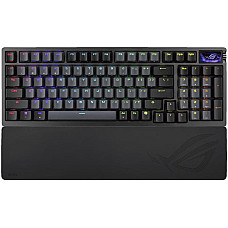 Клавіатура механічна ASUS ROG Azoth 96 HE, 96key, HFX V2 Magnetic Switches, USB-A/WL/BT, EN, RGB, чорний