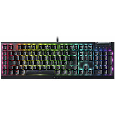 Клавіатура механічна Razer BlackWidow V4 X, 110key, Yellow Switch, USB-A, EN/RU, RGB, чорний