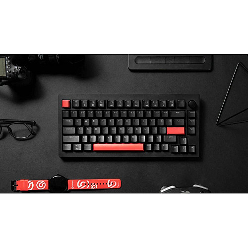 Клавиатура механическая Lemokey X4 84Key, Keychron Red, USB-A, QMK/VIA, Hot-Swap, EN/UKR, RGB, черный