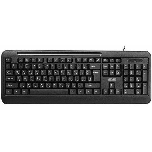 Клавіатура мембранна 2E KM1040 104key, USB-A, EN/UK, чорний