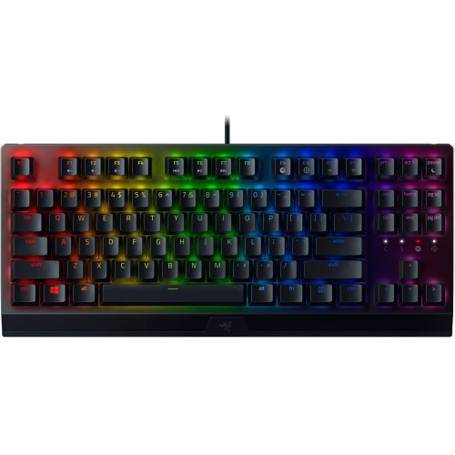 Клавіатура механічна Razer BlackWidow V3 TKL 87key, Green Switch, USB-A, EN/RU, RGB, чорний