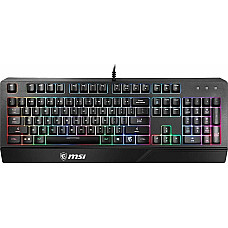 Клавіатура мембранна MSI Vigor GK20 UA 104key, USB-A, EN/UKR/RU, ColorLED, чорний