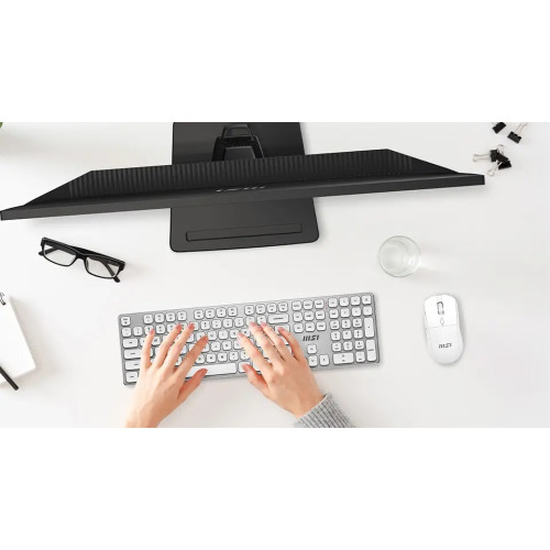 Комплект клавіатура та миша MSI FORGE K210 W COMBO WHITE UA, Wireless