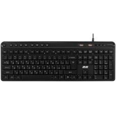 Клавіатура мембранна 2E KS1100 104key, 2xUSB HUB, USB-A, EN/UK, чорний