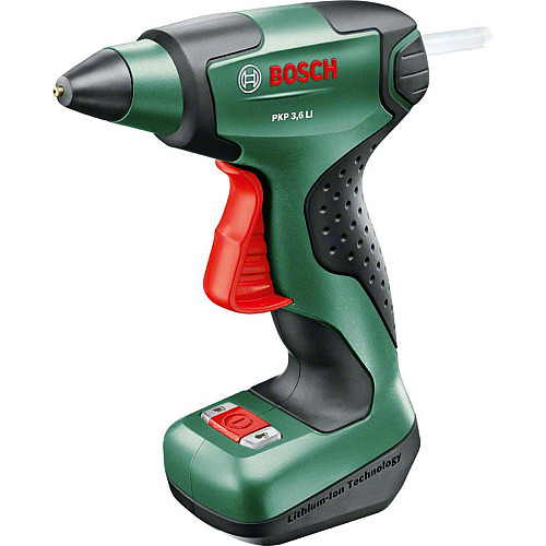 Пистолет клеевой аккумуляторный Bosch Bosch PKP 3.6LI 3.6В 1.5А·час стержни 7мм 170° 0.3кг подача 20г/мин