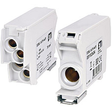 Блок розподільчий ETI,  EDBJ-1x70-4x25 (192A, 1000V AC/1500V DC, IN: 1x70, OUT: 4x25, сірий)