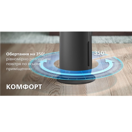 Кліматичний комплекс Philips Air Performer 9000, 48м2, 185м3/год, пулт ДУ, HEPA +вугільний фільтр + попередній, очистка, нагріз, зволоження повітря, сірий