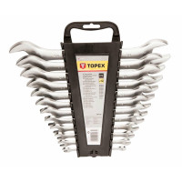 Ключі гайкові TOPEX, двосторонні, CrV, 6-32мм, набір 12шт