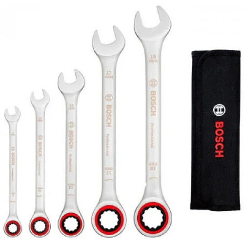 Ключі комбіновані Bosch Professional, 8,10,13,17,19мм, набір 5шт
