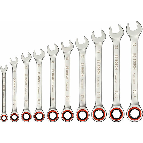 Ключі комбіновані Bosch Professional, 6-19мм, набір 10шт