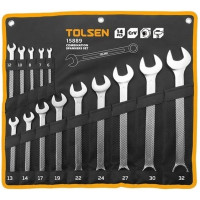 Ключи комбинированные Tolsen Профи, 6-32мм, CrV набор 14шт