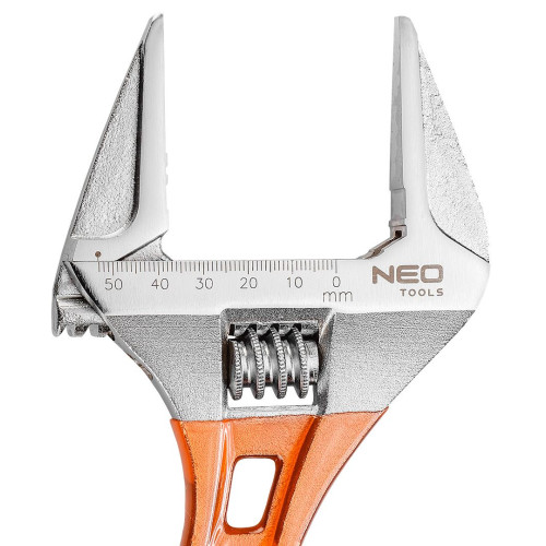 Ключ розвідний Neo Tools, кований, CrV, 185мм, робочий діапазон 0-53мм