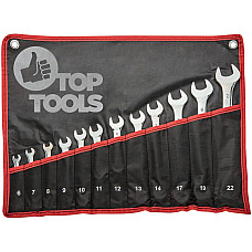 Ключі гайкові Top Tools, комбіновані, 6-22мм, чохол-скручування, набір 12шт