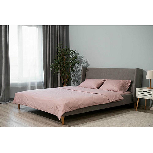 КПБ 1.5сп ARDESTO Mix&Match, підковдра 160х220см, простирадло 180х240см, наволочки (2) 50х70см, 100% бавовна, сатин, рожевий світлий