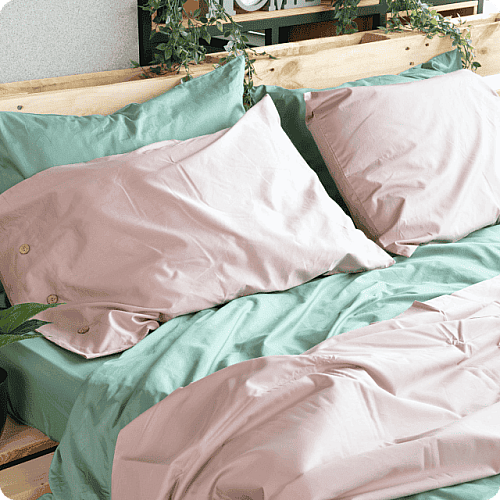 КПБ 2.0сп ARDESTO Mix&Match, пододеяльник 200х220см, простыня 240x260см, наволочки (2) 50х70см, 100% хлопок, сатин, зеленый