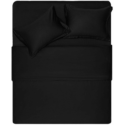КПБ 2.0сп ARDESTO Mix&Match Premium, пододеяльник 200х220см, простыня 240х260см, наволочки (2) 50х70см, 100% хлопок, сатин, черный