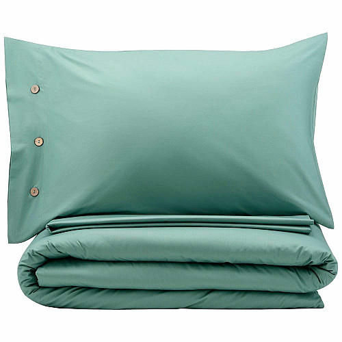 КПБ 1.5сп ARDESTO Mix&Match, пододеяльник 160х220см, простыня 180x240см, наволочки (2) 50х70см, 100% хлопок, сатин, зеленый