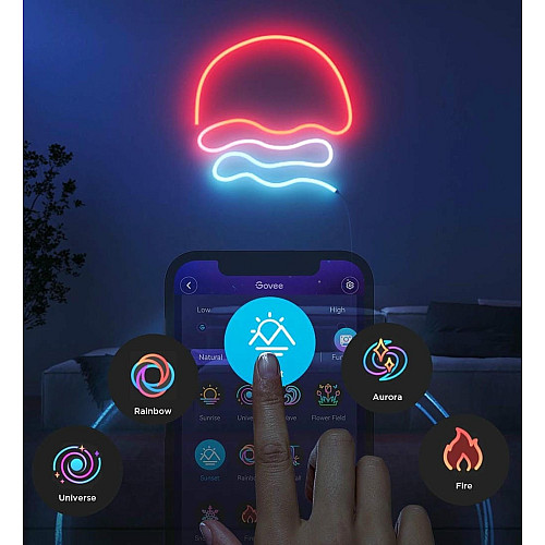Стрічка світлодіодна розумна Govee H61D3 Neon Rope Light 2, 3м, RGBIC, WI-FI/Bluetooth, білий