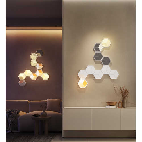 Настінний світильник Govee H106A Glide Hexagon Light Panels Ultra expansion pack, 1шт, RGBIC, WI-FI/Bluetooth, фіолетовий