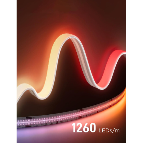 Стрічка світлодіодна розумна Govee H61E5 COB Strip Light Pro, 3м, RGBIC+W, WI-FI/Bluetooth, білий