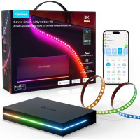 Набір адаптивного підсвічування Govee H8604 Govee AI Sync Box Kit 2 TV BackLight 55-65', RGBWIC, WI-FI/Bluetooth, чорний