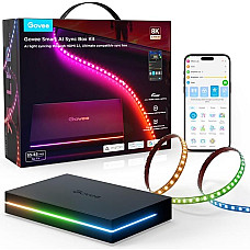 Набір адаптивного підсвічування Govee H8604 Govee AI Sync Box Kit 2 TV BackLight 55-65', RGBWIC, WI-FI/Bluetooth, чорний