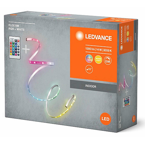 Стрічка світлодіодна LEDVANCE FLEX 14W, 1300Lm, 5M RGB 3000K RC