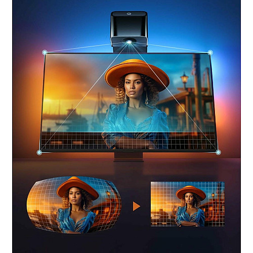 Набір адаптивного підсвічування Govee H6097 TV Backlight 3 Lite 40-50', RGBICW, WI-FI/Bluetooth, чорний