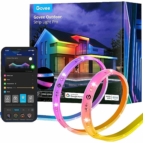 Лента светодиодная умная Govee H70A1 Phantasy Outdoor LED, 10м, RGBICWW, WI-FI/Bluetooth, белый