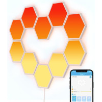 Набір настінних світильників Govee H6061 Glide Hexa Light Panels, 10шт, RGBIC, WI-FI/Bluetooth, білий