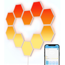 Набір настінних світильників Govee H6061 Glide Hexa Light Panels, 10шт, RGBIC, WI-FI/Bluetooth, білий