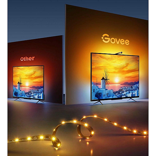 Набір адаптивного підсвічування Govee H6097 TV Backlight 3 Lite 40-50', RGBICW, WI-FI/Bluetooth, чорний