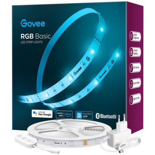Стрічка світлодіодна розумна Govee H615A LED Strip Lights, 5м, RGB, WI-FI/Bluetooth, мікрофон, білий